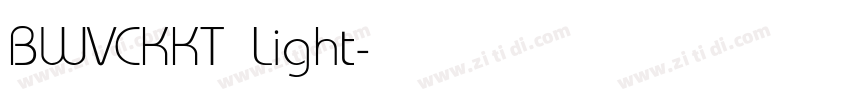 BWVCKKT Light字体转换